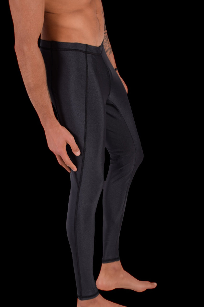 SMU Mens Shiny Charcoal Legging Tight Fit S/M 12560 MX84