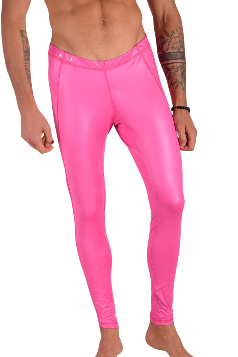 SMU Mens Shiny Pinky Legging Tight Fit S/M 12559 MX81