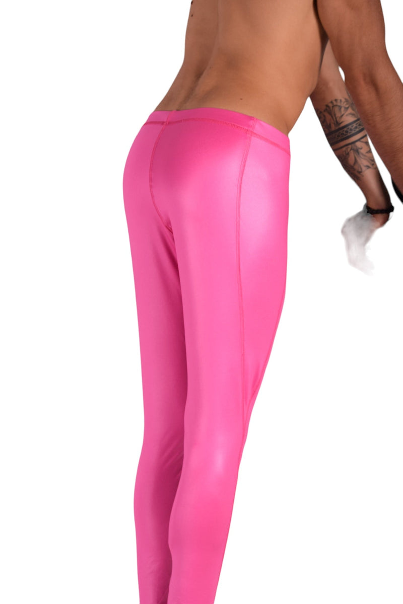 SMU Mens Shiny Pinky Legging Tight Fit S/M 12559 MX86