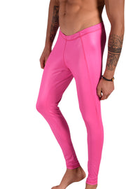 SMU Mens Shiny Pinky Legging Tight Fit S/M 12559 MX82