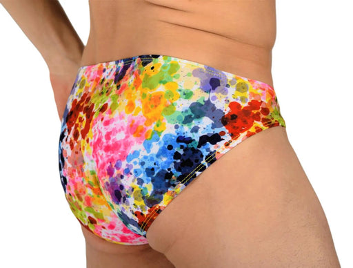 SMU Paint Splash Mini Brief Multi - Colors Speedo Cut P01203 H191