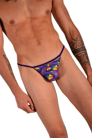 SMU Pride Lips Tiny Mens G - String in Soft Purple H063