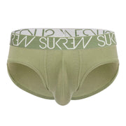 SUKREW Apex Briefs Low-Rise Front Rounded Cupping Pouch Unlined Brief Khaki 19