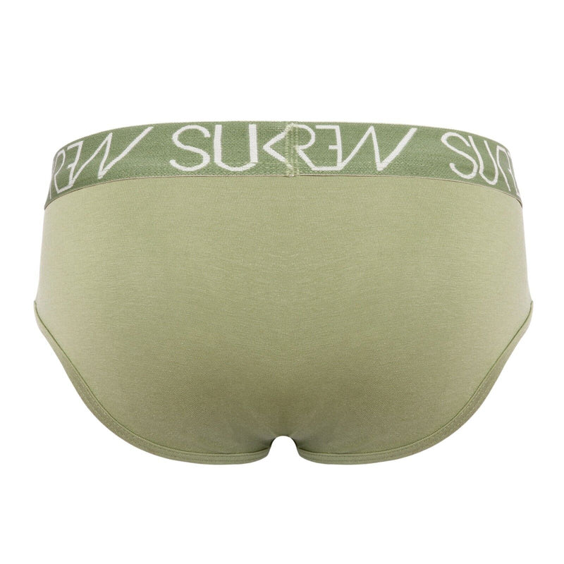 SUKREW Apex Briefs Low-Rise Front Rounded Cupping Pouch Unlined Brief Khaki 19