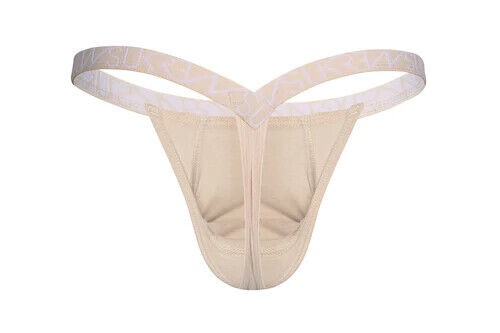 SUKREW Bubble Thong Extra Stretch Rounded Cupping Pouch Unlined in Nude Skin 25