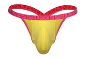SUKREW Bubble Thongs Low - Rise and Rounded Cupping Pouch in Pineapple Yellow 391