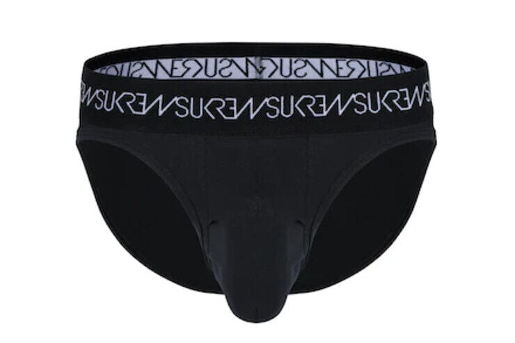SUKREW Classic Brief Unlined Jacquard Waistband Stretchy Briefs Twilight Black 4