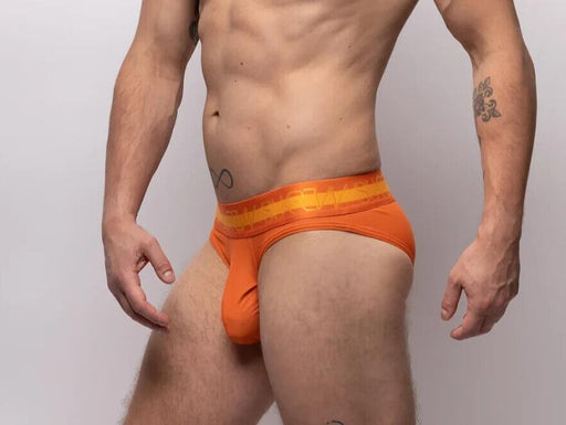 SUKREW Classic Brief Unlined with Large Contoured Pouch in Jaffa Orange 282