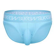 SUKREW Classic Briefs High - Cut Large Contoured Pouch Cover Stitch in Breeze Blue1