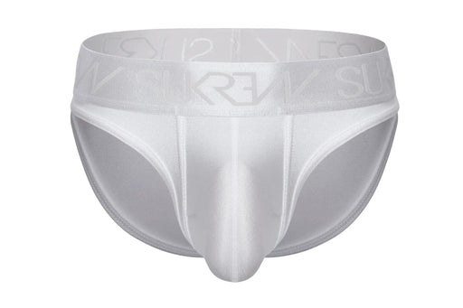 SUKREW Classic Briefs Stretchy Unlined Large Contoured Pouch in Shimmer White 392