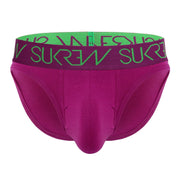 SUKREW Classic Briefs Unlined Jacquard Waistband Stretchy Brief in Deep Purple 41