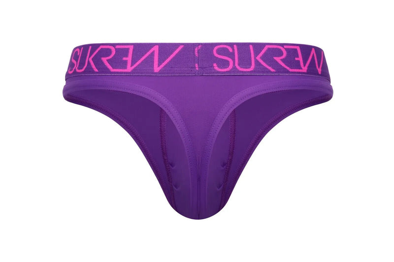 SUKREW Classic Thong Unlined Soft Cotton Thongs Large Pouch in Tyrian Purple 23