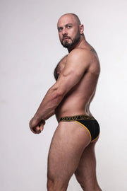 SUKREW High - Cut Tanga Briefs With Open Sides and Skimpy Back in Trophy Black 64