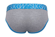 SUKREW Low - Rise APEX Briefs Rounded Pouch Unlined Cotton Brief Grey Marl 372