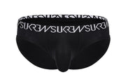 SUKREW Low - Rise Brief Unlined Rounded Cupping Pouch in Midnight Black Briefs 281