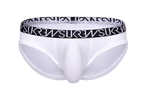 SUKREW Low - Rise Briefs Unlined Stretchy Rounded Cupping Pouch in Optic White 281