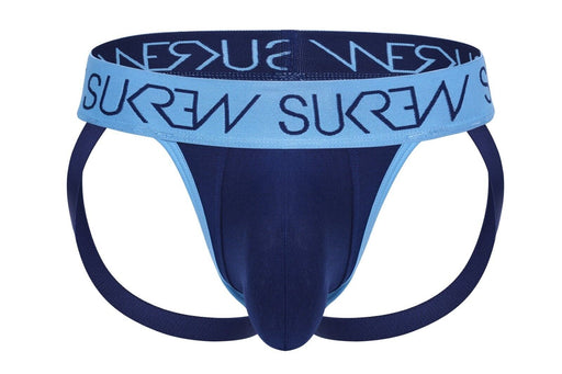 SUKREW Low - Rise Front Jockstrap With Well - Balanced Large Pouch Marine Jock 401