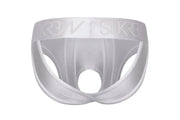 SUKREW U - Style V - Brief Open Front and Two Back Straps in White Shimmer 382