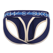 SUKREW V-Thong Hybrid Back Lifting Straps & Fabric Thongs Navy/Cream 18