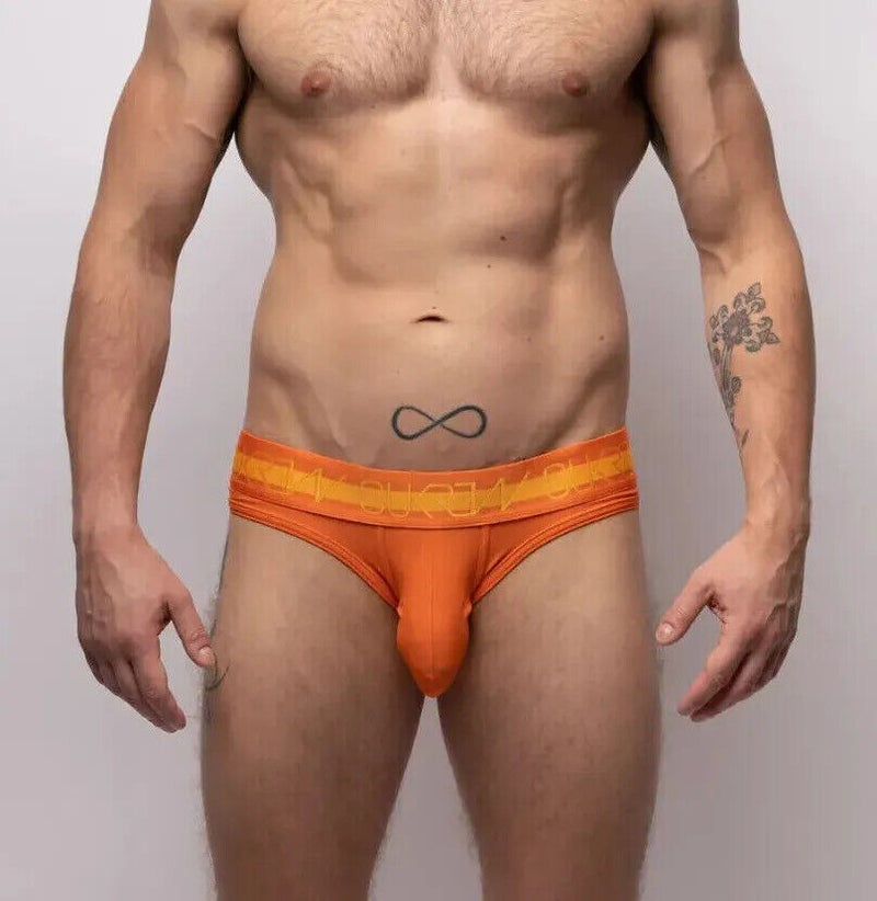 SUKREW V-Thong Shaped Hybrid 2-Back Lifting Straps Large Pouch Orange Jaffa 24