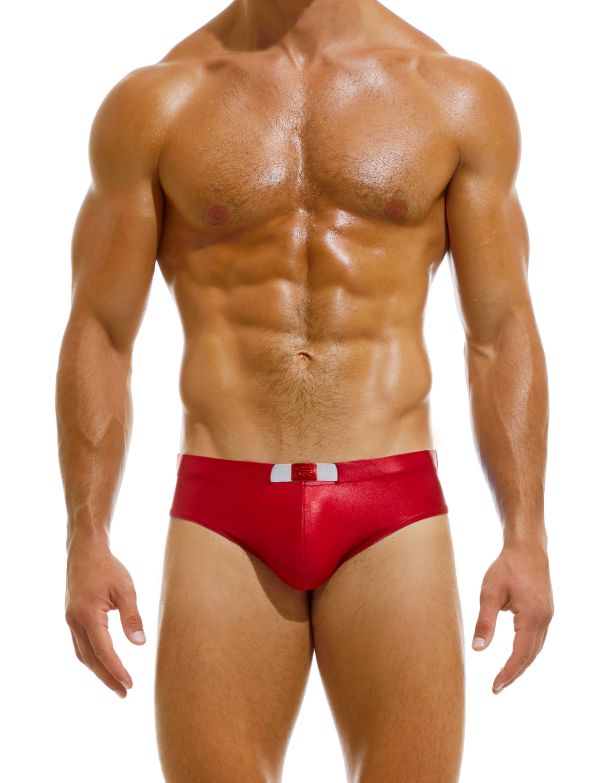Swimwear Modus Vivendi Gordian Knot Classic Swim Briefs Shiny Red Wine CS2212 66