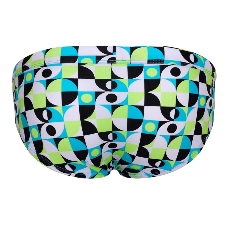 Swimwear SUKREW Torrent Swim Brief Rounded Contoured Pouch in Retro Lime 422