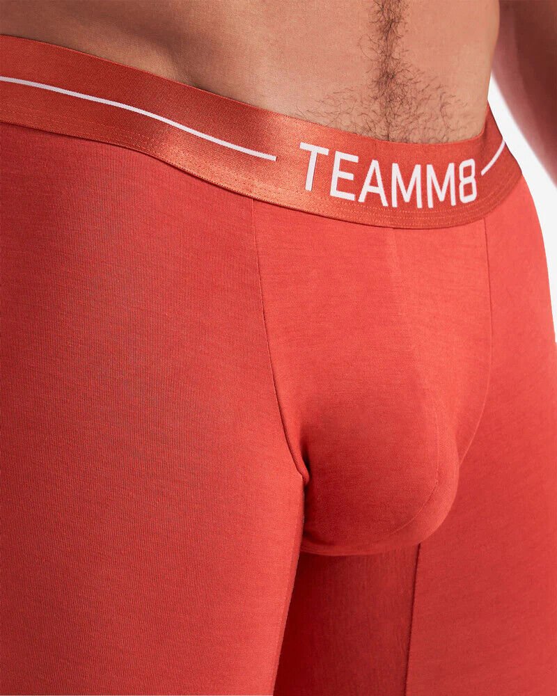 TEAMM8 Icon Long Boxer Trunk Low - Rise Micro Modal Chilli Red 283