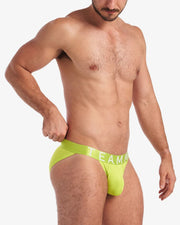 TEAMM8 Spartacus Brief 2.0 Low-Rise Athletic Sports Briefs Lime Punch Green 18