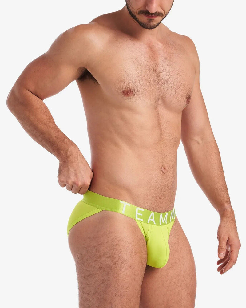 TEAMM8 Spartacus Brief 2.0 Low-Rise Athletic Sports Briefs Lime Punch Green 18