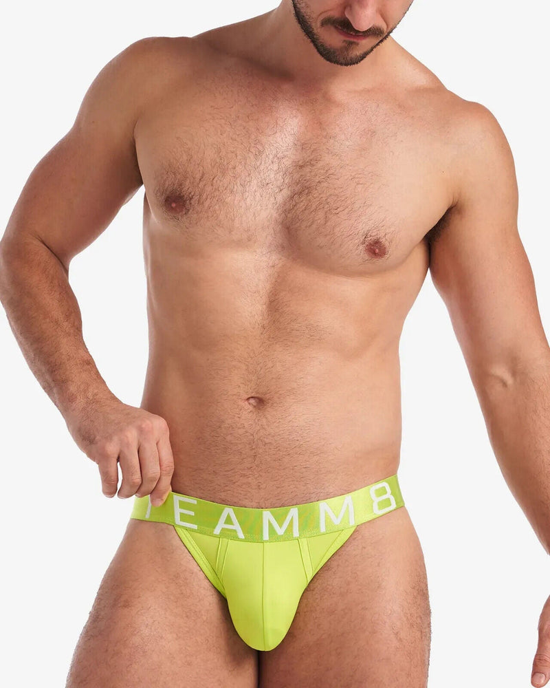 TEAMM8 Spartacus Brief 2.0 Low-Rise Athletic Sports Briefs Lime Punch Green 18