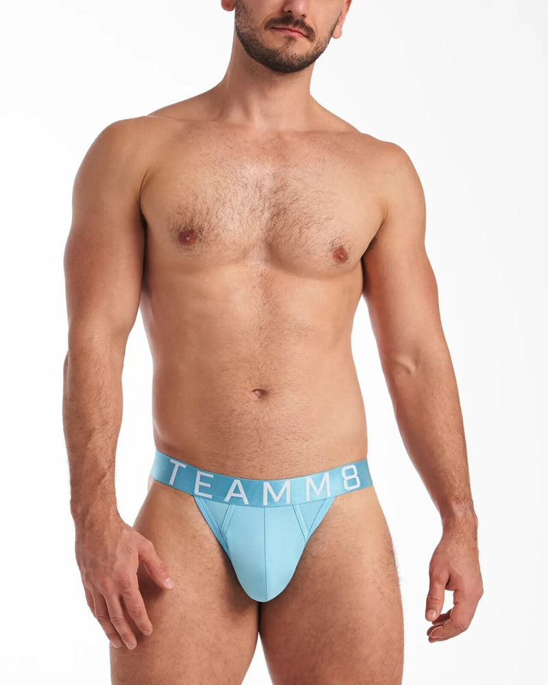 TEAMM8 Thongs Spartacus 2.0 Low-Rise Athletic Thong in Blue Atoll