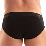 TOF PARIS Access Briefs Unlined Front Pouch Soft Cotton Jacquard Brief Black 973