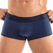 TOF PARIS Access Trunks Jacquard Low - Rise Boxer Shorts Soft Cotton Navy 981