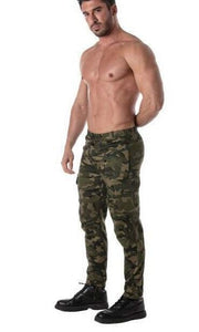 TOF PARIS Army Cargo Pants Stretch Camo Zipped Pockets Slim Fit Pant4