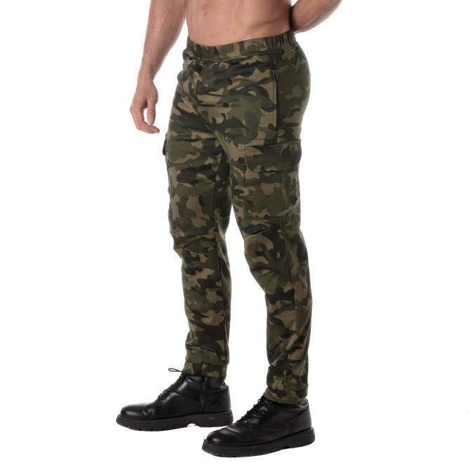 TOF PARIS Army Cargo Pants Stretch Camo Zipped Pockets Slim Fit Pant3