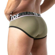 TOF PARIS Briefs Champion Jacquards Cotton Bi - Stretch Low - Waisted Brief Khaki 283