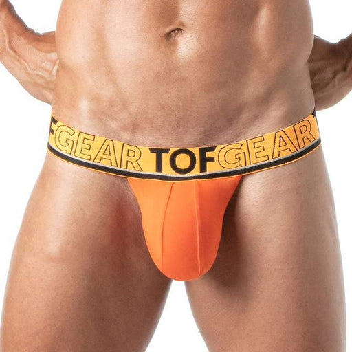 TOF PARIS Champion Stringless Thong Flexible Soft Cotton Jacquard Orange 702