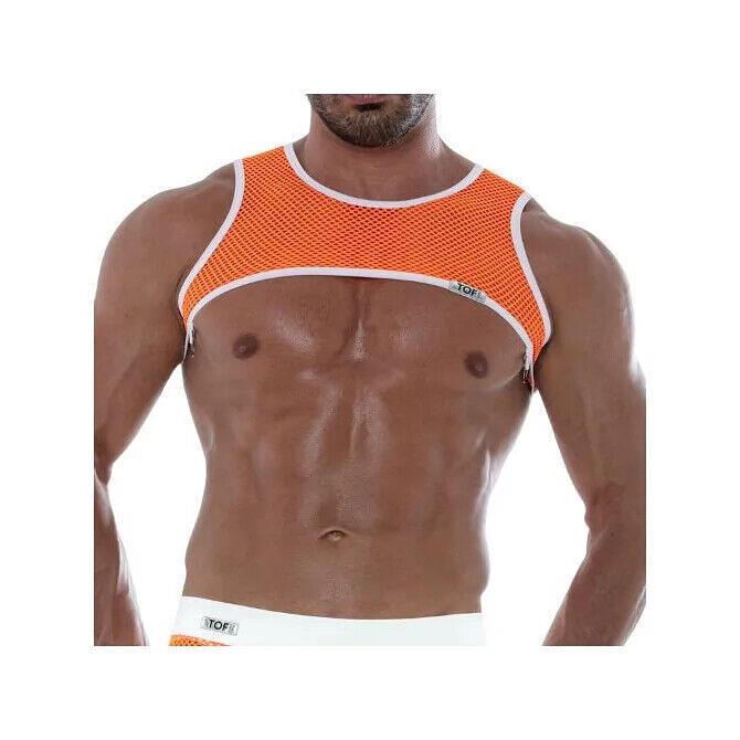 TOF PARIS Fluorescent Mesh Harness Neon Orange Contrast Straps 171