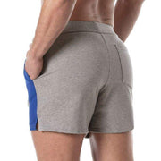 TOF PARIS Football Shorts Soccer Inspired Mid-Thigh Stretchy Short Gray