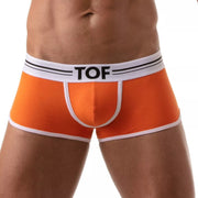 TOF PARIS French Boxer Low - Rise Trunk Stretch Soft Cotton Jersey in Orange 931