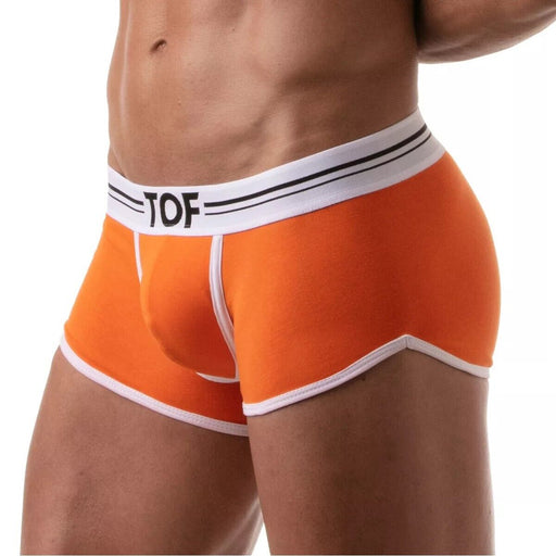 TOF PARIS French Boxer Low - Rise Trunk Stretch Soft Cotton Jersey in Orange 932
