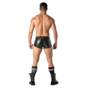 TOF PARIS Kinky Retro Shorts Slim Fit Low Waist Faux Leather Push - Up Short 466