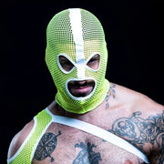 TOF PARIS Neon Mesh Hood Fishnet Nightlife Fashion Clubwear Yellow Fluorescent1