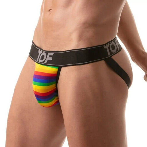 TOF PARIS Rainbow Jockstrap Jacquard Waistband Lycra Jock Pride 801