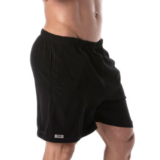 TOF PARIS Summer Bermuda Long Flared Cut Shorts Black 503