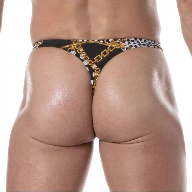 TOF PARIS Swimwear Baroque Swim Thongs Low - waisted Slim Fit Fully Lined Black3