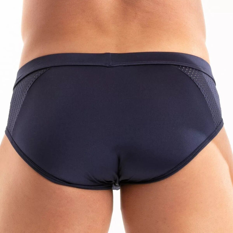 TOF PARIS Temptation Briefs Ultra Soft Stretchy Perforated Microfiber Navy 964