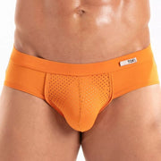 TOF PARIS Temptation Ultra - Soft Microfiber Bikini Briefs in Orange 941