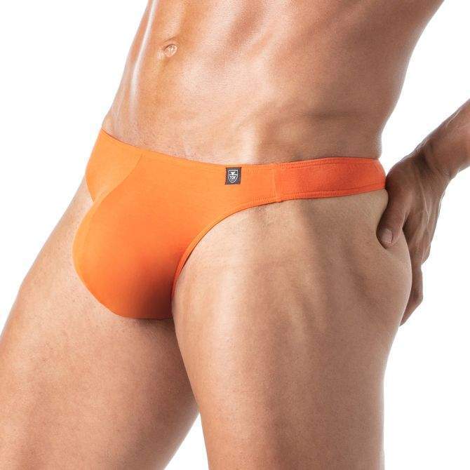 TOF PARIS Thongs Champion Bi - Stretch Unlined Thong Shaped Pouch Orange1