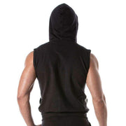 TOF PARIS Zipped Sleeveless Hoodie YKK Vest Tank Top Black